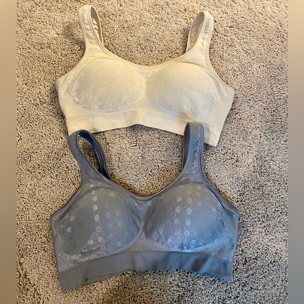 Bundle: 2 Bali wireless bras (Women’s Large) + bonus bra